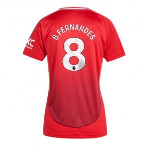 Manchester United Bruno Fernandes #8 Domaci Dres za Ženska 2024-25 Kratak Rukavima